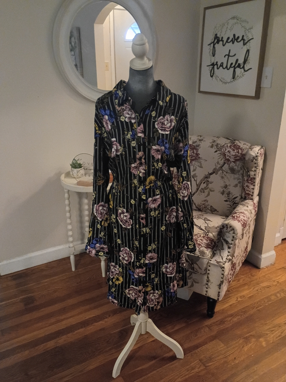 Nwt Ashley Stewart Button-Front Dress - Black Sz. 18/20 18 20 Women's Plus Size